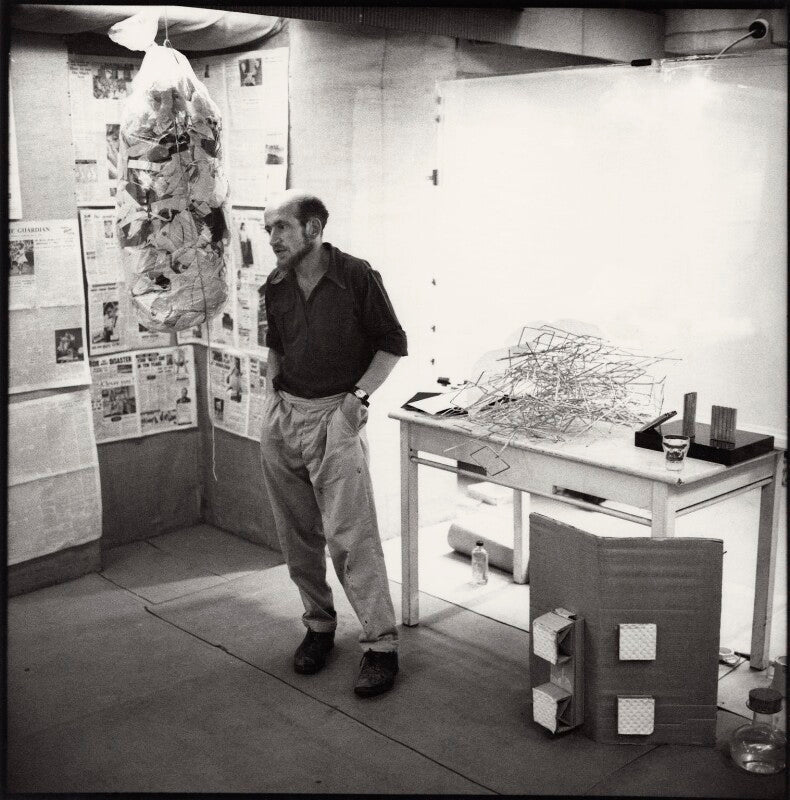 Gustav metzger at his first lecture demonstration at the temple gallery npg x134795