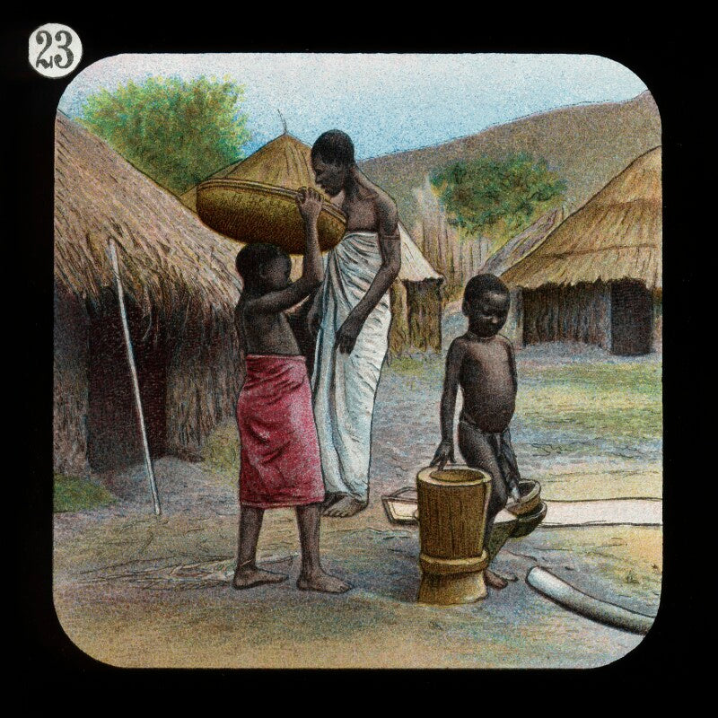 African village life (relates to david livingstone) npg d18396