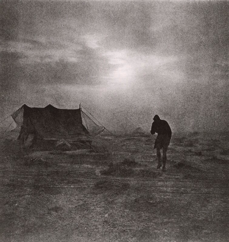 Officer in a desert sandstorm npg x40593