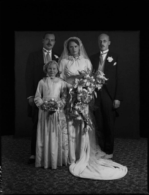 Wedding of prince louis von schönburg hartenstein and princess dilys schonburg hartenstein (née marten) npg x158257