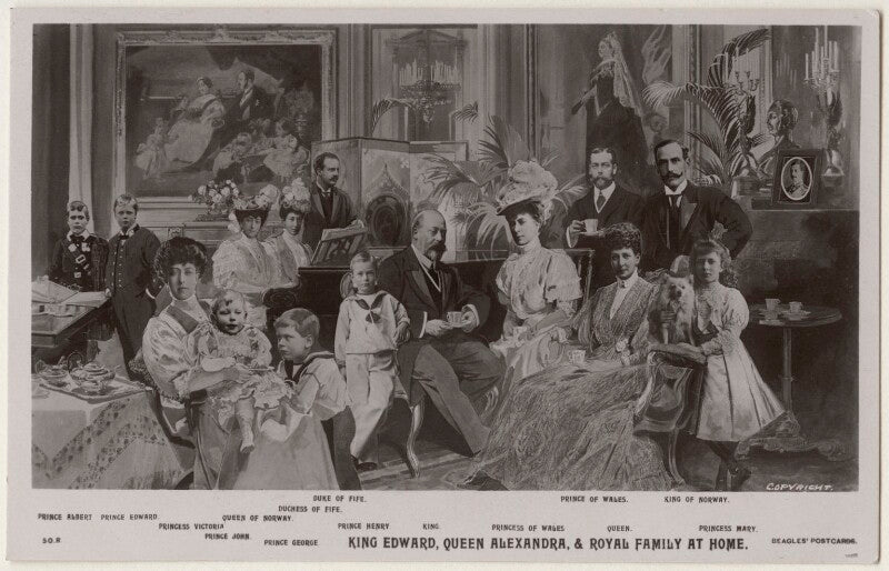 'king edward, queen alexandra & royal family at home' npg x193015