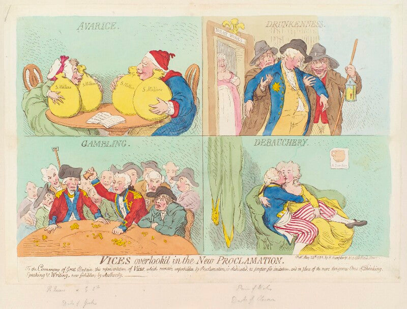 'vices overlook'd in the new proclamation' npg d12456