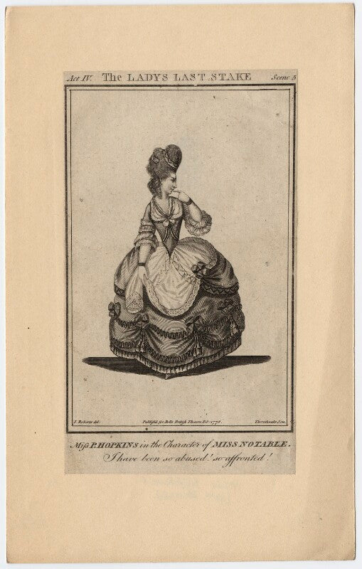 Priscilla kemble (née hopkins) when miss hopkins; as miss notable in cibber's 'the lady's last stake' npg d8667