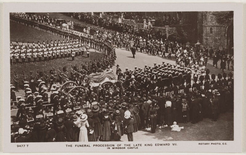 'the funeral procession of the late king edward vii in windsor castle.' npg x38524