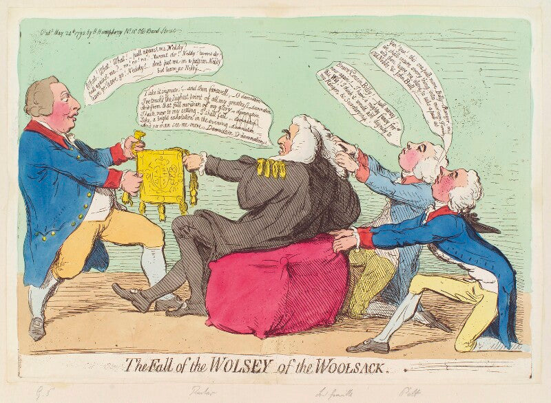 'the fall of the wolsey of the woolsack' npg d12457