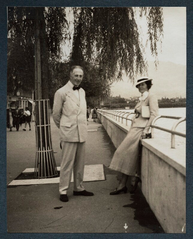 Philip edward morrell; catherine colomb (marie louise ('marion') reymond (née colomb)) npg ax144110