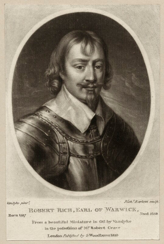 Robert rich, 2nd earl of warwick npg d26538