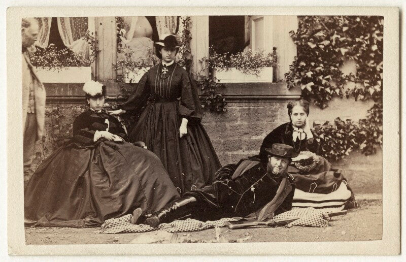 Sir rowland stanley errington, 11th bt with his three daughters npg x32946