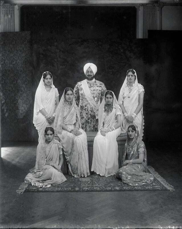 Sir bhupinder singh, maharaja of patiala with members of his family npg x130952