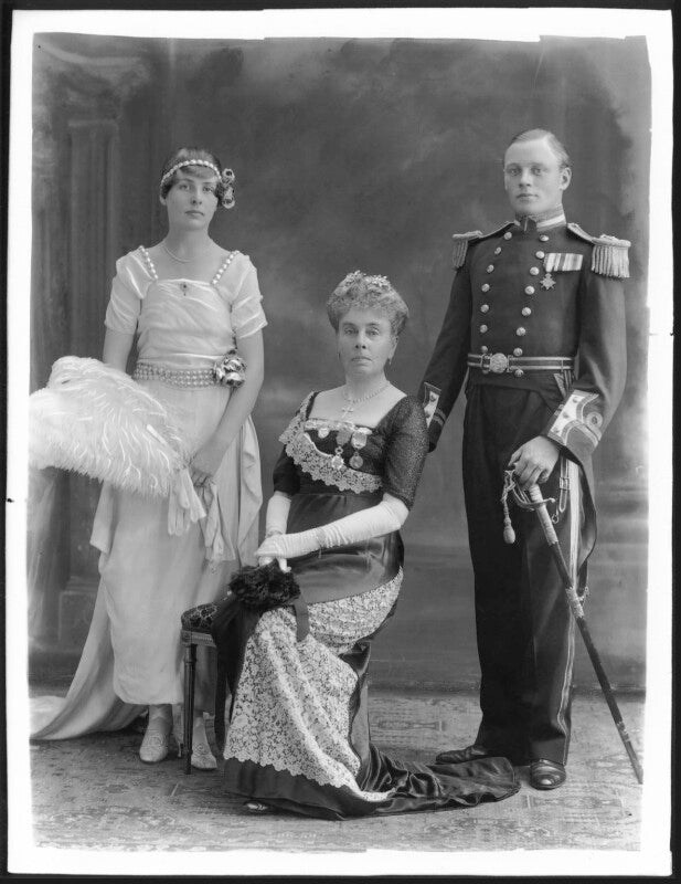 Barbara arundell (née clarke), lady wood; constance barbara (née clarke), lady baird (later lady kennedy); sir john stuart page wood, 6th bt npg x74940