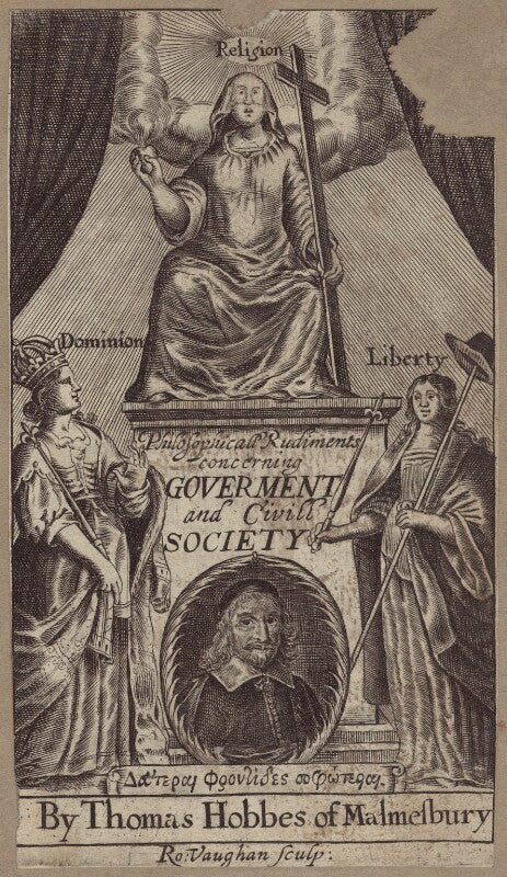 Thomas hobbes in the title to his 'philosophicall rudiments' npg d30168