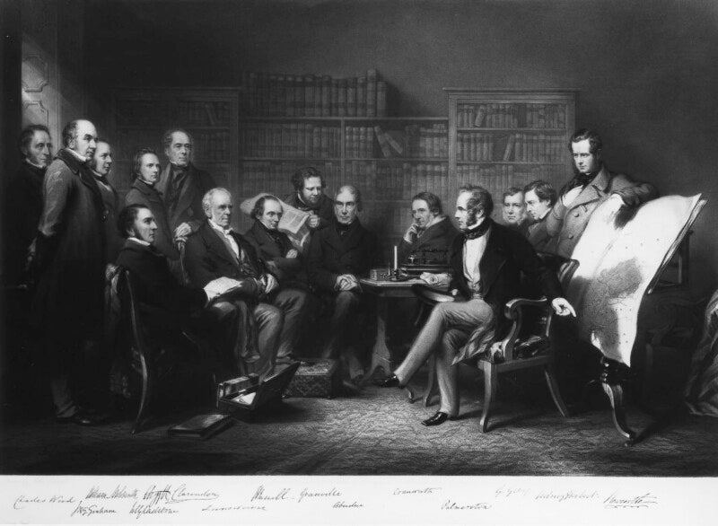 Engraving after 'the coalition ministry, 1854' npg 1125a