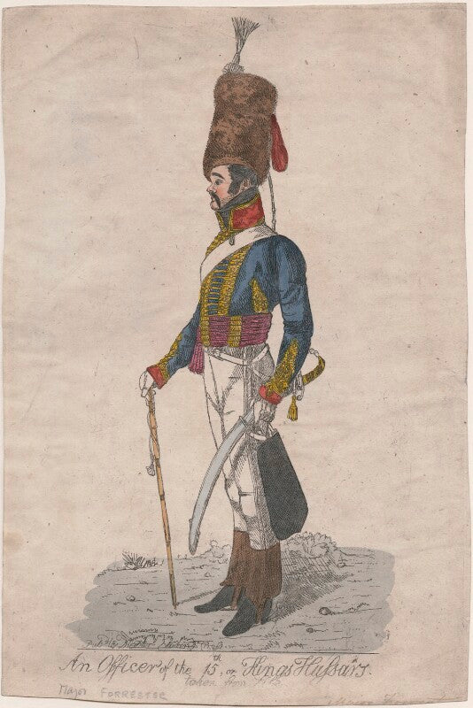 Francis forrester ('an officer of the 15th, or kings hussars. taken from life') npg d13387