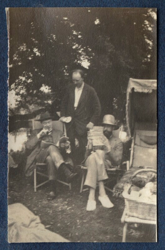 Sir john tresidder sheppard; clive bell; lytton strachey npg ax140550