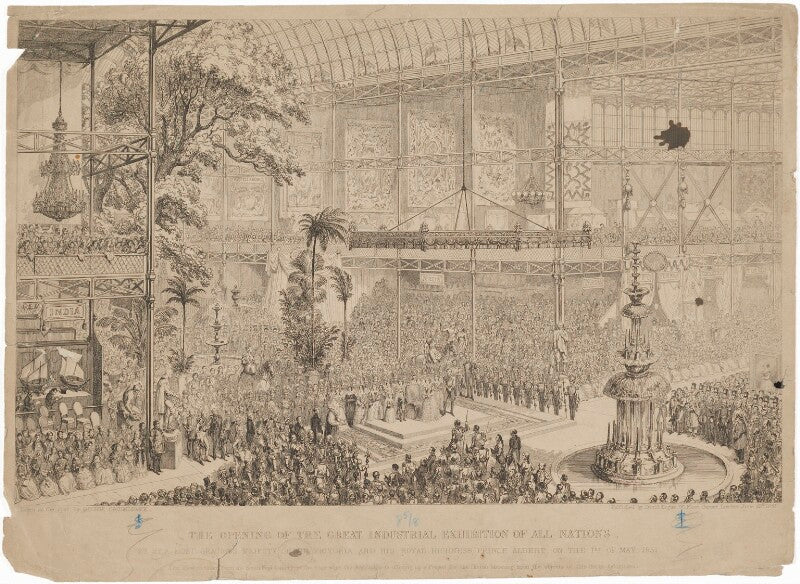 'the opening of the great industrial exhibition of all nations' npg d33638