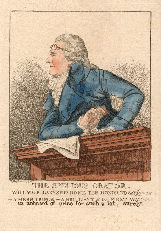 James christie ('the specious orator') npg d13402