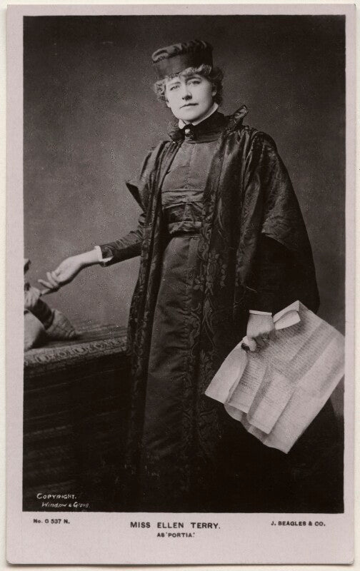 Ellen terry as portia in 'the merchant of venice' npg x197943