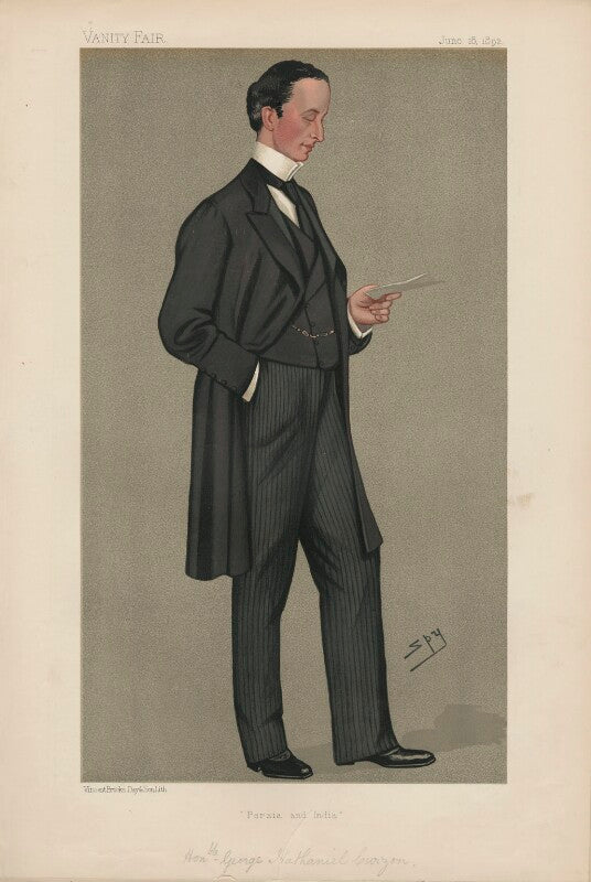 George nathaniel curzon, marquess curzon of kedleston ('statesmen. no. 594.') npg d44599