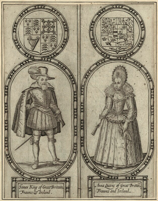 King james i of england and vi of scotland and anne of denmark npg d25686