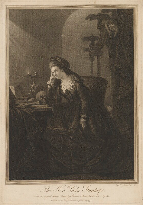 Anne hussey (née delaval), lady stanhope as calista in rowe's 'fair penitent' npg d41862
