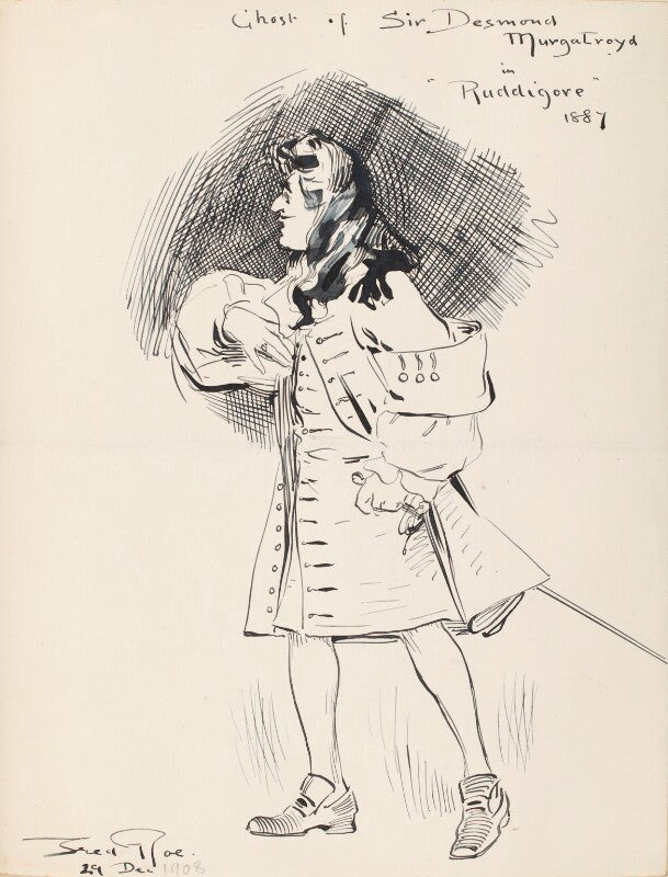 'ghost of sir desmond murgatroyd in ruddigore 1887' (unknown singer) npg d43081