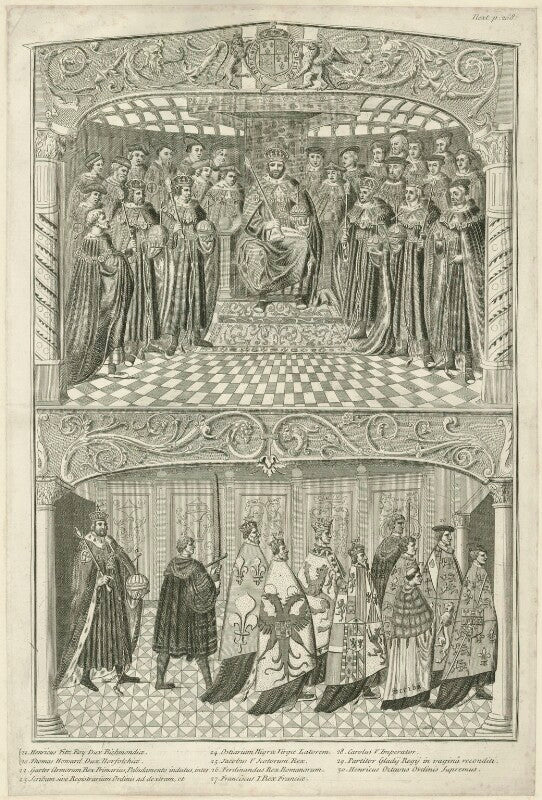 King henry viii presiding over the ceremonies of the order of the garter for the year 1534 npg d24168