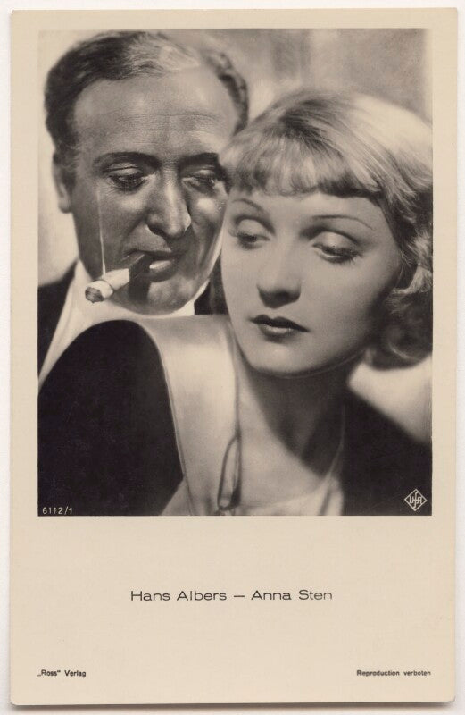 Hans albers and anna sten in 'bombs over monte carlo' npg x139763