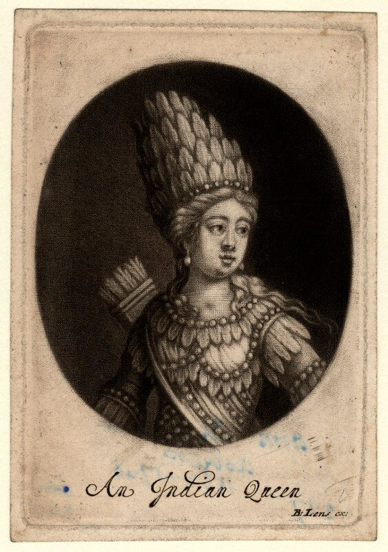 'an indian queen' (possibly anne bracegirdle) npg d790
