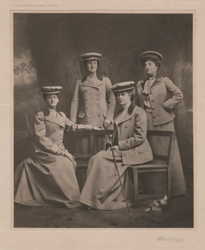 Beatrix frances, duchess of st albans; maud evelyn petty fitzmaurice, marchioness of lansdowne; theresa susey helen vane tempest stewart, marchioness of londonderry; evelyn emily mary cavendish, duchess of devonshire npg x76669