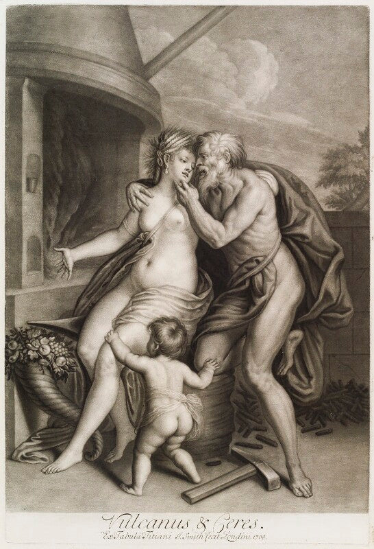 'loves of the gods': vulcan and ceres npg d11715