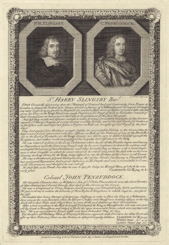 Sir henry slingsby, bt and john penruddock npg d28972