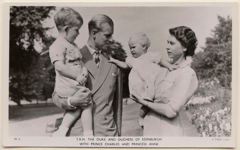 King charles iii; prince philip, duke of edinburgh; princess anne; queen elizabeth ii npg x138857