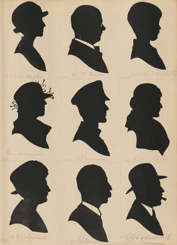 Tourists on the west pier, brighton (a.c. hughes; w.j. cordy; david armstrong gibb; rose shrager; arthur edward swannie; betty baker; a.f. culverwell; j.s.? simeon; w. hammonds?) npg d46532