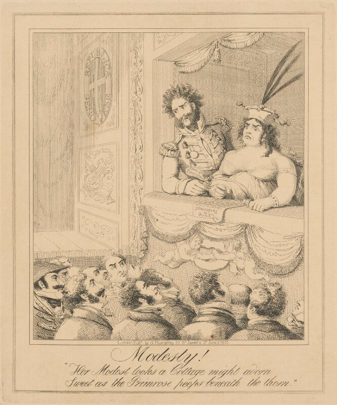 Modesty! (bartolomeo pergami; princess caroline of brunswick wolfenbüttel) npg d17909a