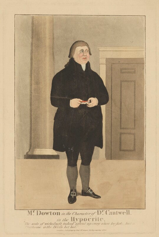 William dowton as dr cantwell in bickerstaff's 'the hypocrite' npg d45795