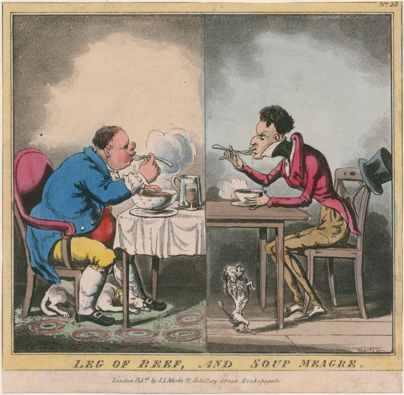 Leg of beef, and soup meagre (john bull) npg d48173