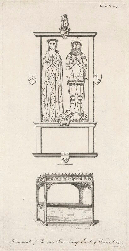 'monument of thomas beauchamp earl of warwick 1401' npg d37862