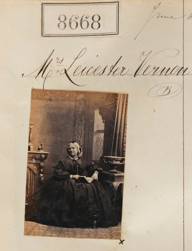 Emilie (emily) vernon (née douglas, formerly smith) ('mrs leicester vernon') npg ax58491