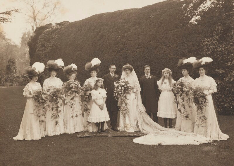 Kathleen ward; petica jones; evelyn harter; reginald cecil powys lybbe; richard powys lybbe; lilian powys lybbe (née trotter); evelyn trotter; mary trotter; edith trotter; rachel dickinsen; nancy dewar npg x45065