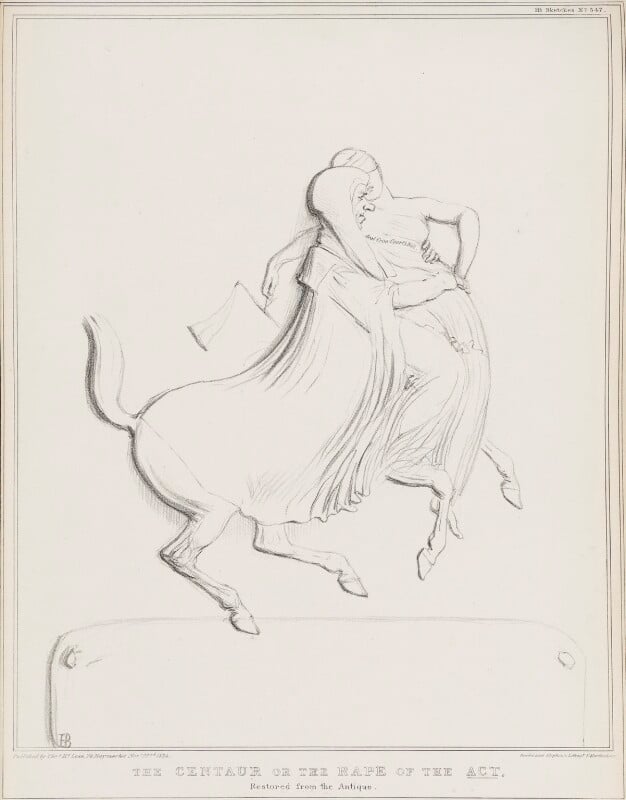 The centaur or the rape of the act (henry brougham, 1st baron brougham and vaux) npg d41282