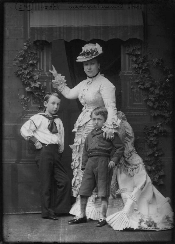 Princess helena augusta victoria of schleswig holstein with her two eldest children npg x95876