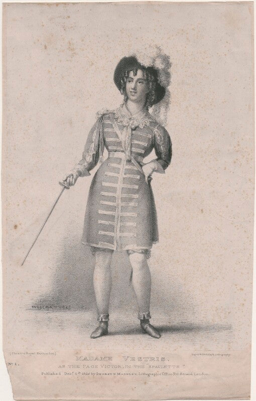 Madame vestris as the page victor in 'the epaulette' npg d48641