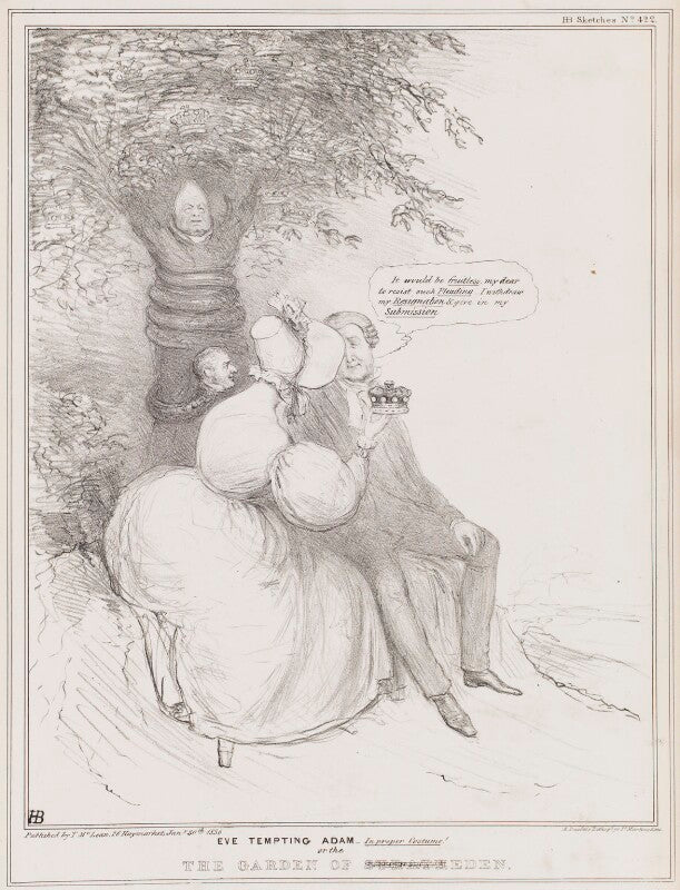 Eve tempting adam in proper costume! or the garden of stratheden npg d41356