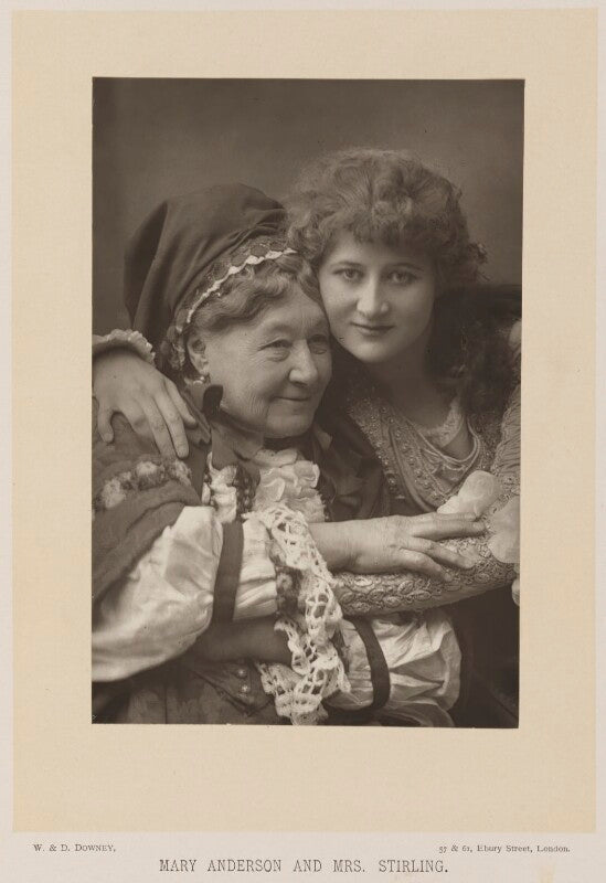 Mary anderson as juliet and fanny stirling as the nuse in 'romeo and juliet' npg ax14725