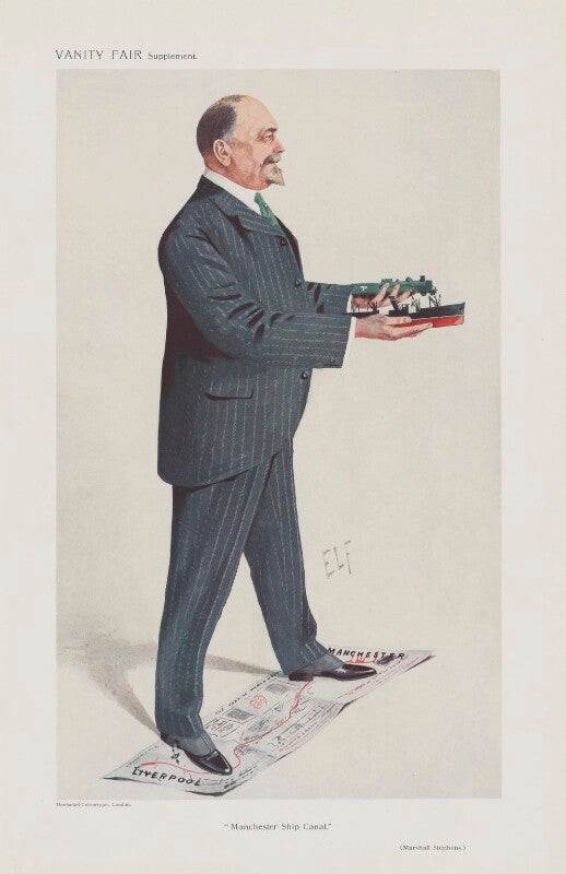 Marshall stevens ('men of the day. no. 1244. "manchester ship canal."') npg d45574