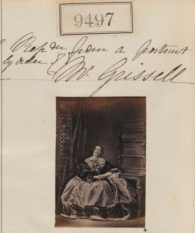 Mrs grissell ('reproduction from a portrait by order of mr grissell') npg ax59305