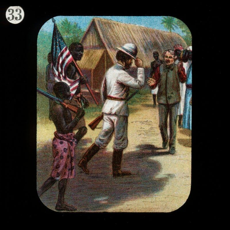 Livingstone and stanley meet (sir henry morton stanley; david livingstone) npg d18406