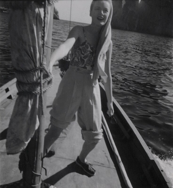 Phyllis calvert during the filming of 'the golden madonna' npg ax39668
