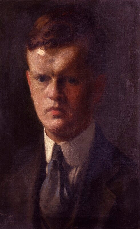 Unknown man, formerly known as evelyn waugh npg 5218