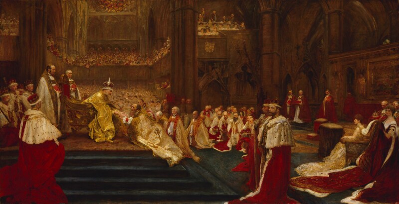 The homage giving: westminster abbey, 9th august, 1902 npg 6058